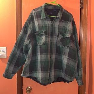 Basic Editions Green Shacket Men Size 2X fits like XL